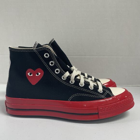 Converse Chuck 70 High Comme des Garcons Play Black Red A01793C Size 8 Men Shoe main image 2